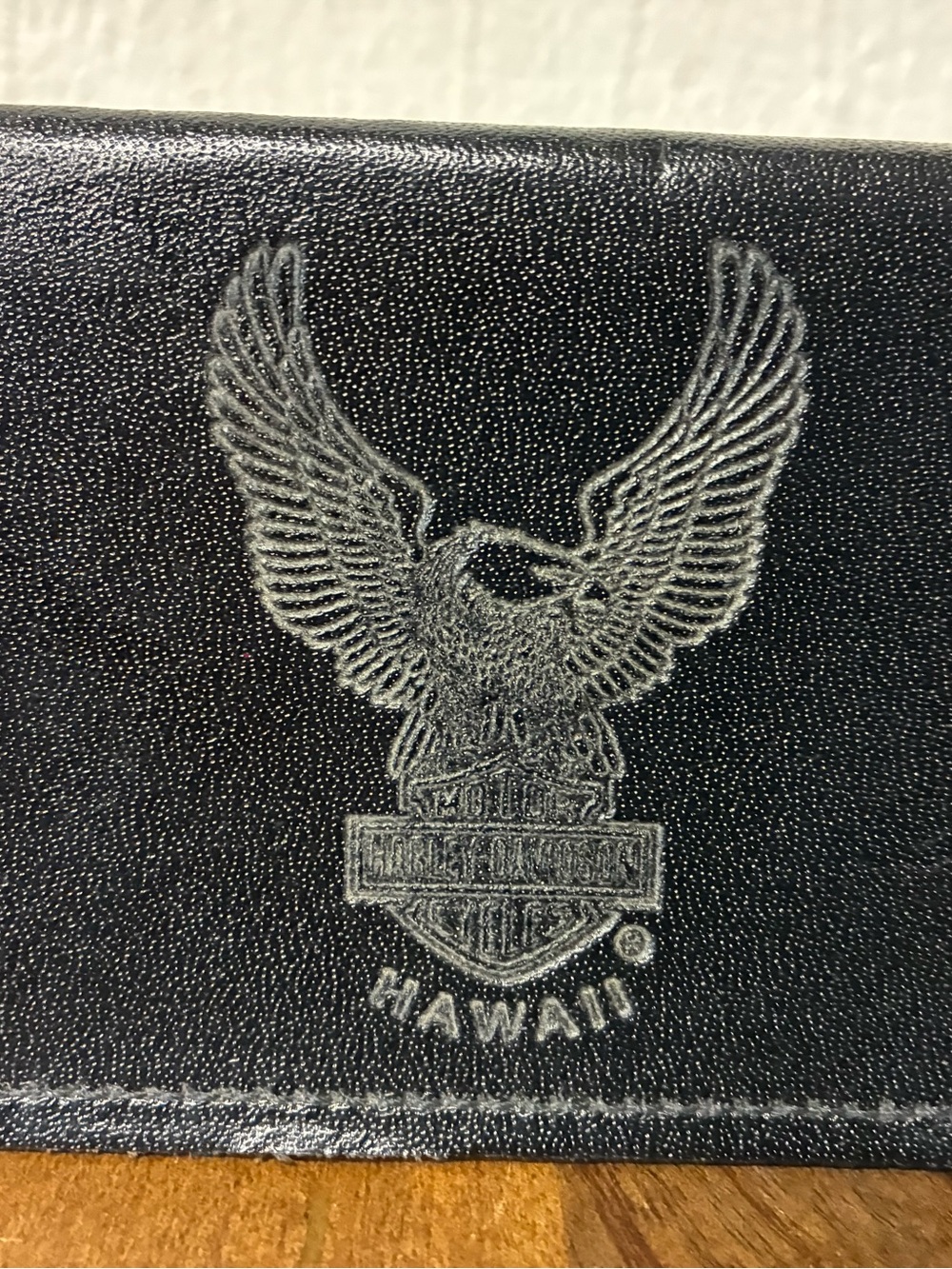 Harley-Davidson Men’s Black Leather Wallet - Hawaii Edition Made in USA